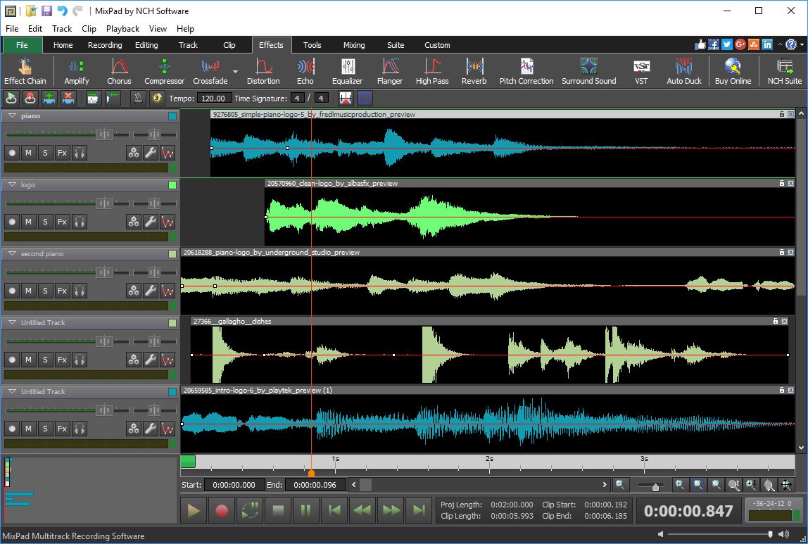NCH: MixPad Multitrack Recording Key
