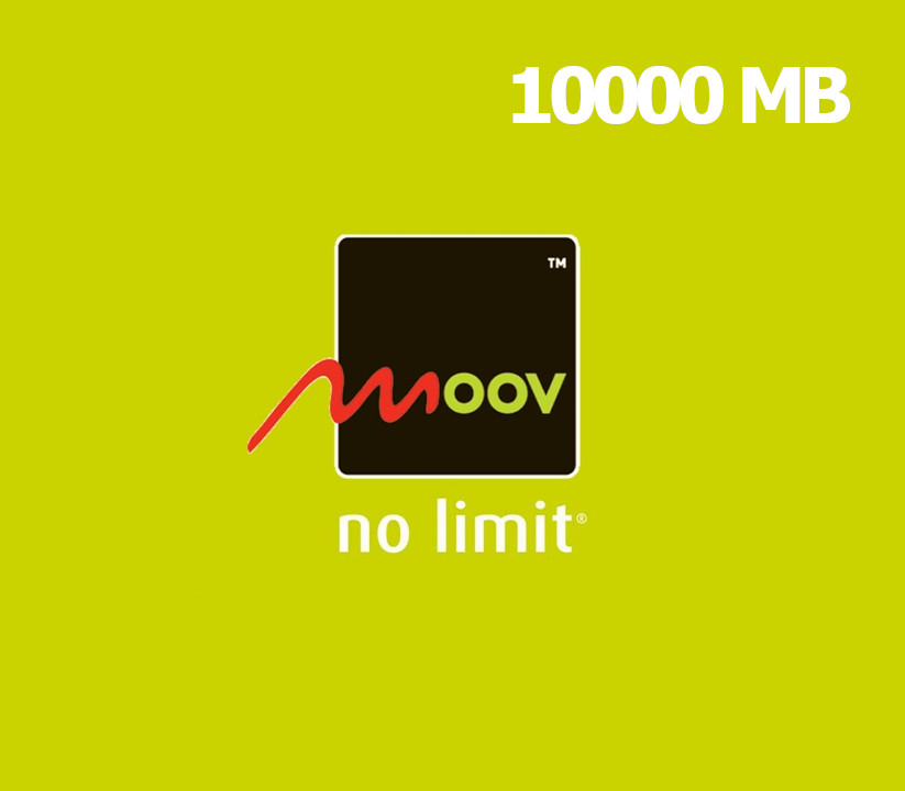 

Moov 10000 MB Data Mobile Top-up BJ