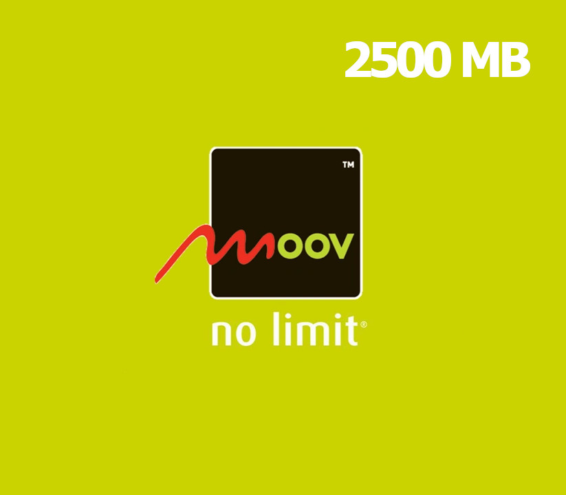 

Moov 2500 MB Data Mobile Top-up BJ