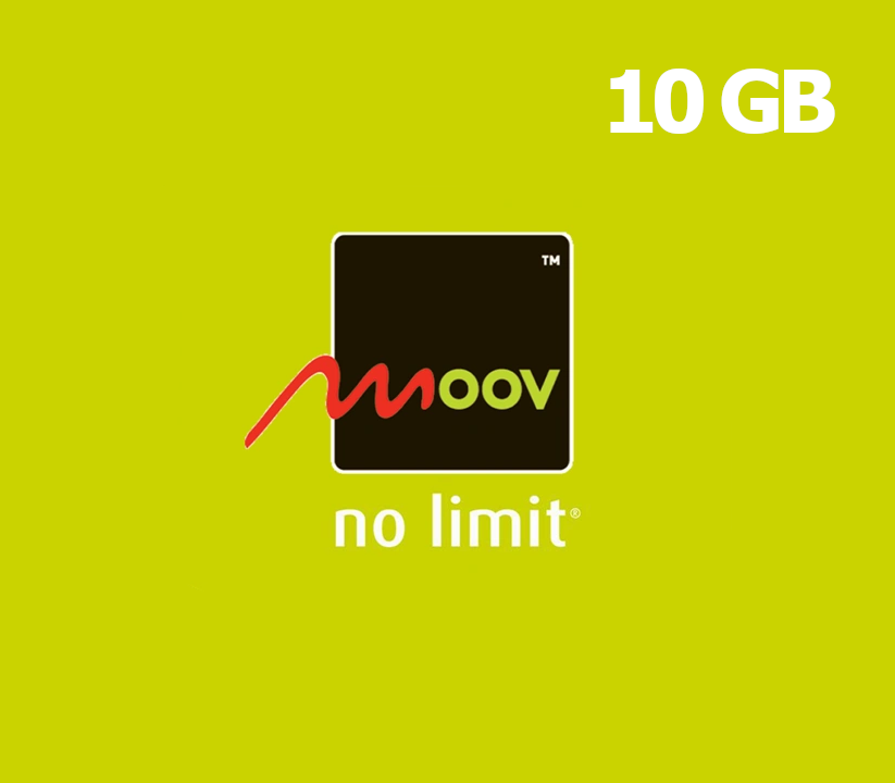 

Moov 10 GB Data Mobile Top-up TD