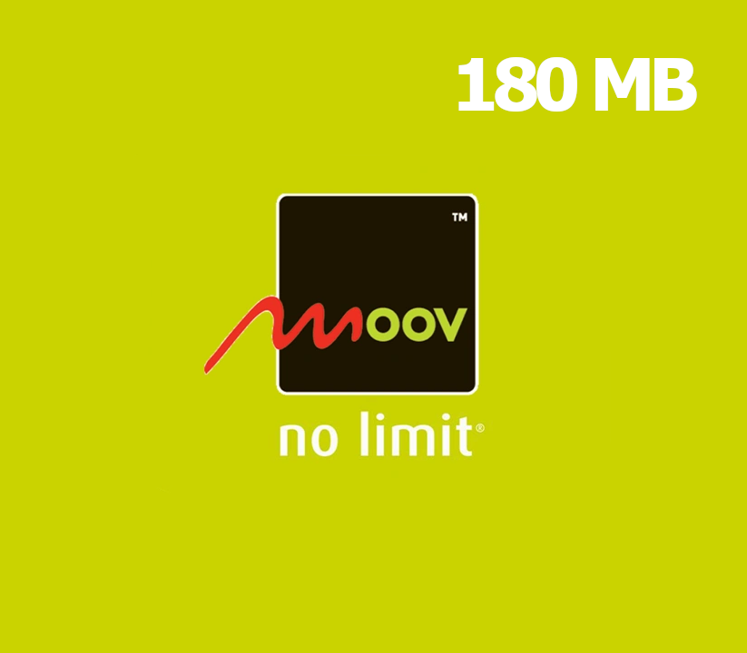 

Moov 180 MB Data Mobile Top-up TG