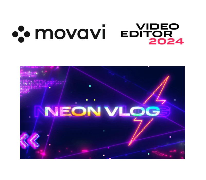 cover Movavi Video Editor 2024 - Neon Vlog Pack DLC Steam