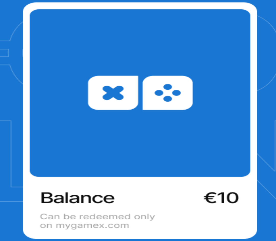 MyGameX €10 Balance Gift Card