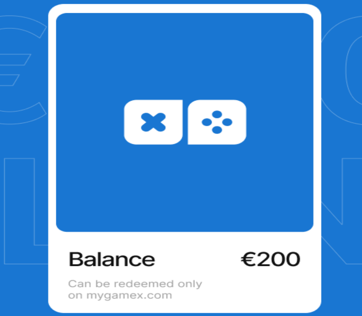 MyGameX €200 Balance Gift Card