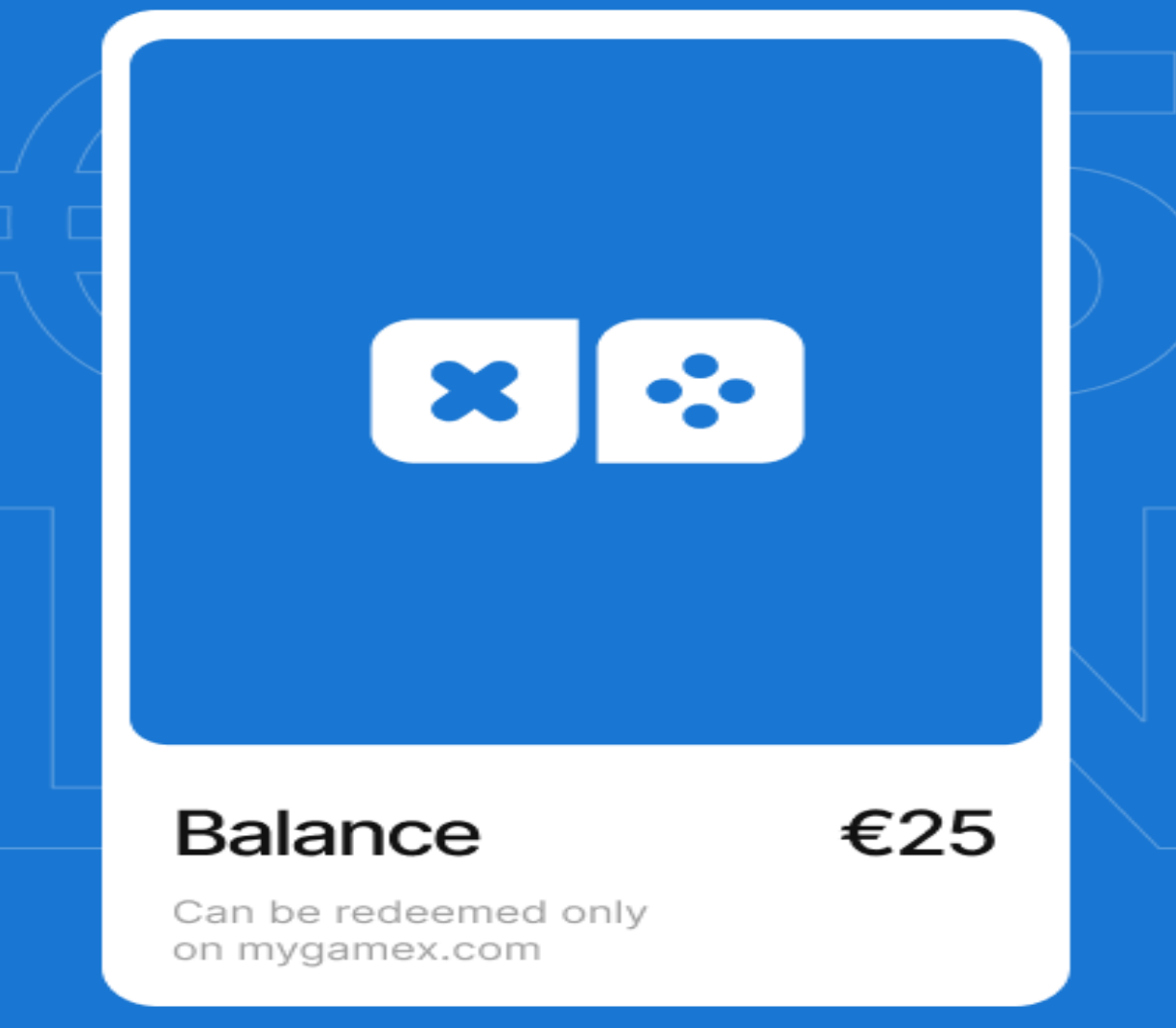 

MyGameX €25 Balance Gift Card