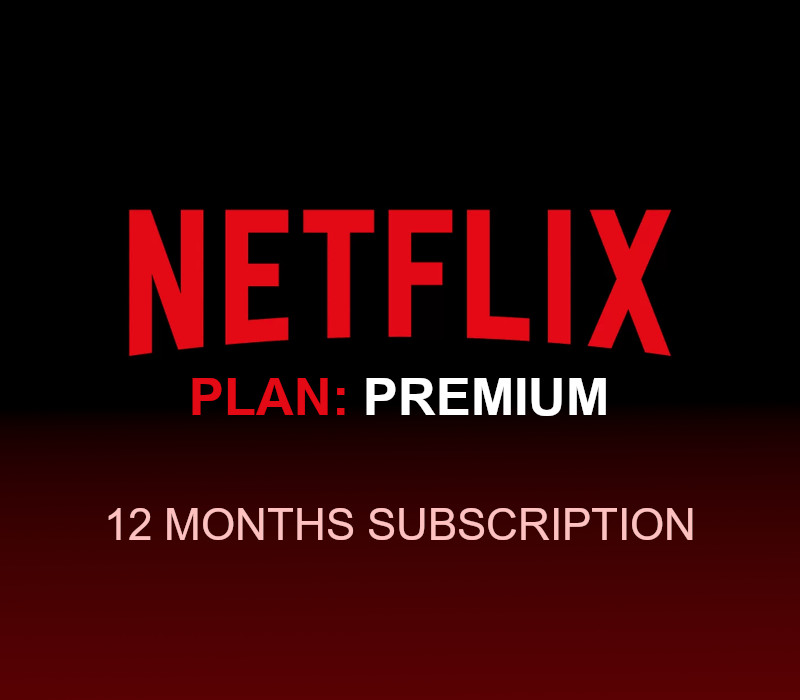 Netflix - 12 Months Premium Plan Subscription Account