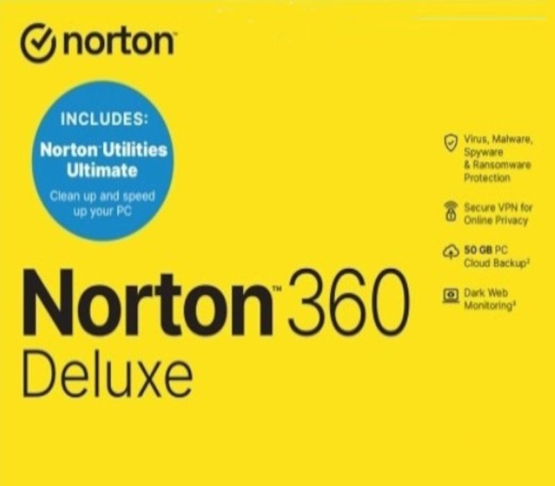 

Norton 360 Deluxe + Utilities Ultimate 2024 EU Key (1 Year / 5 Devices) + 50 GB Cloud Storage