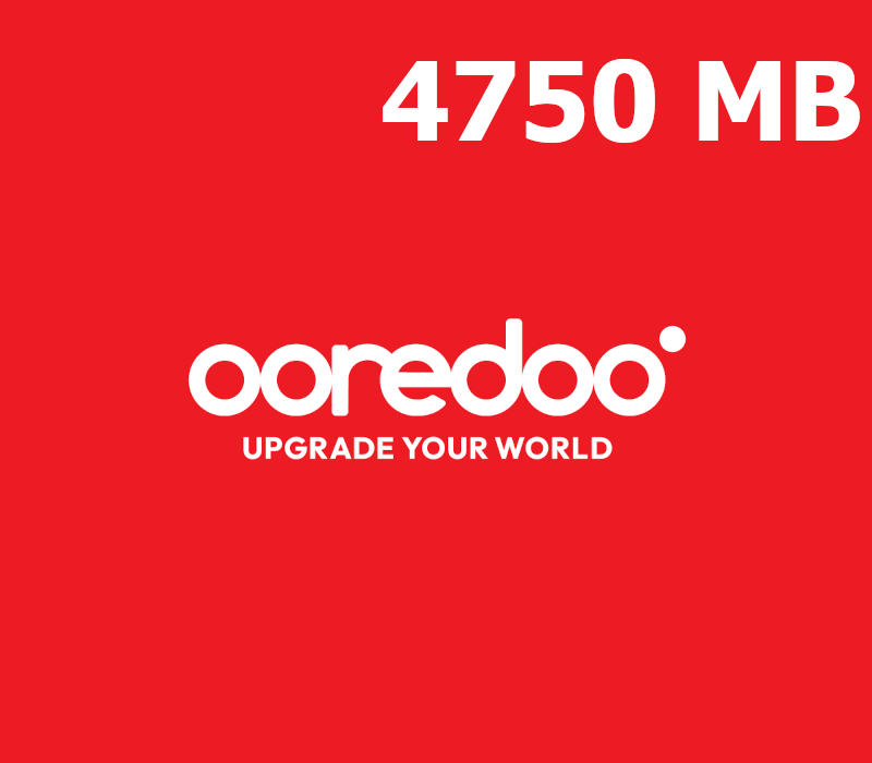 

Ooredoo 4750 MB Data Mobile Top-up MM