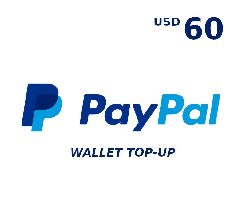 

PayPal Wallet 60 USD Top Up