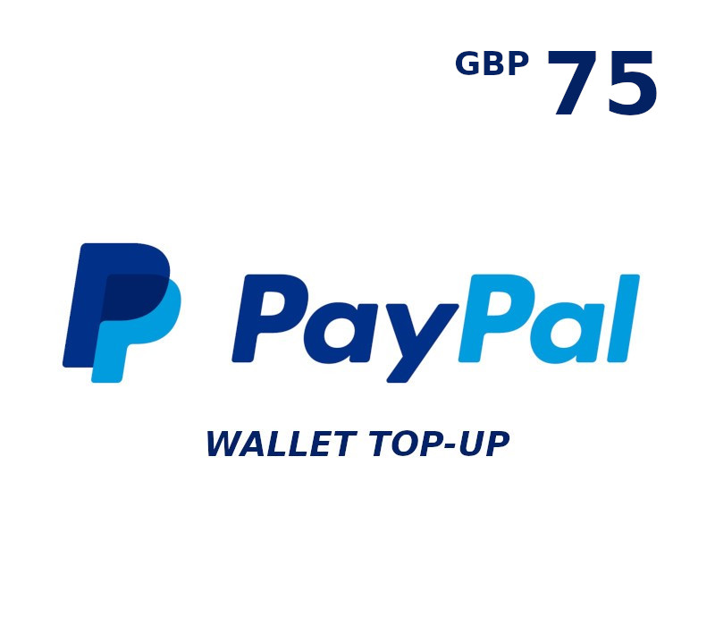 PayPal Wallet 75 GBP Top Up