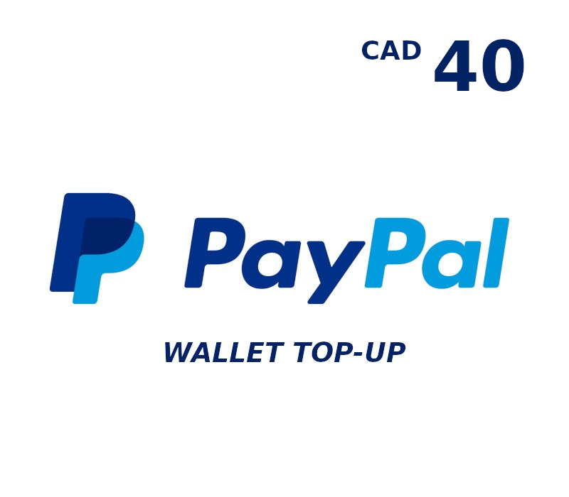 

PayPal Wallet 40 CAD Top Up CA