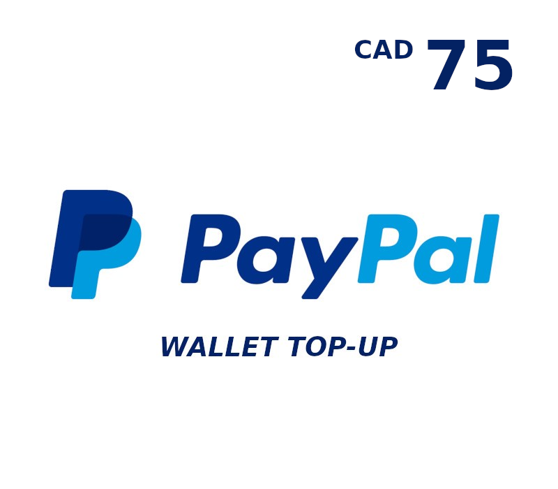 

PayPal Wallet 75 CAD Top Up CA