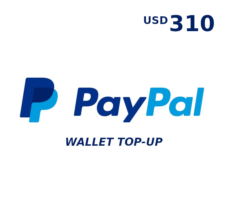 PayPal Wallet 310 USD Top Up