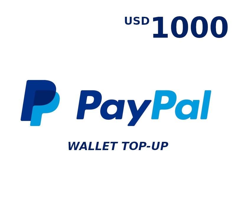 

PayPal Wallet 1000 USD Top Up