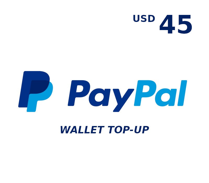 PayPal Wallet 45 USD Top Up