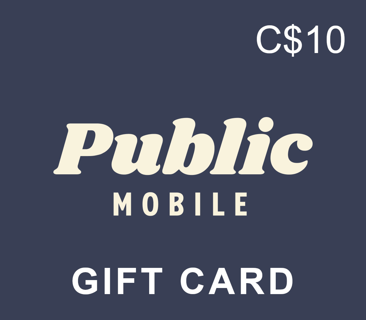 

Public Mobile PIN C$10 Gift Card CA