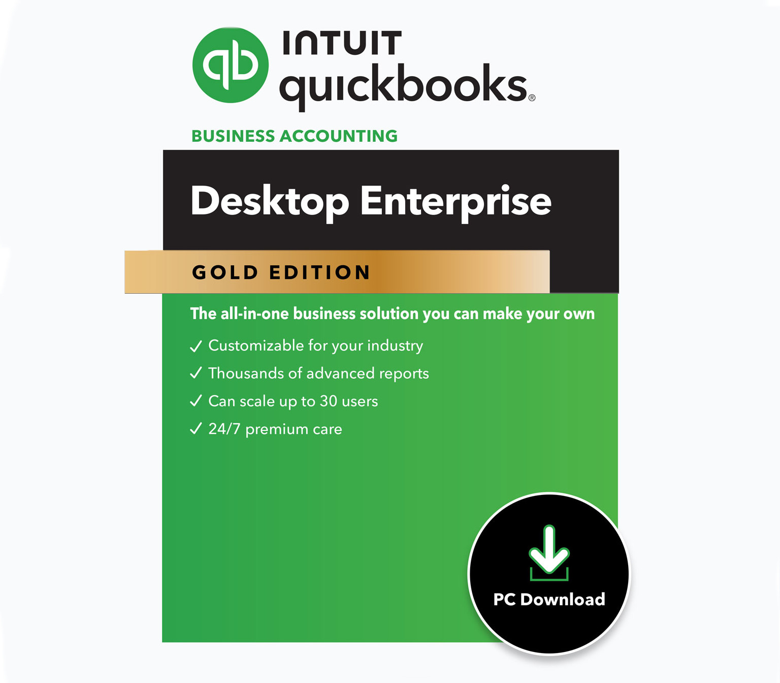 

QuickBooks Desktop 2024 Enterprise Accountant Gold Edition US Key (Lifetime/5 Users)