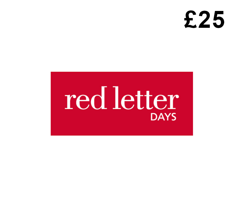 Red Letter Days £25 Gift Card UK