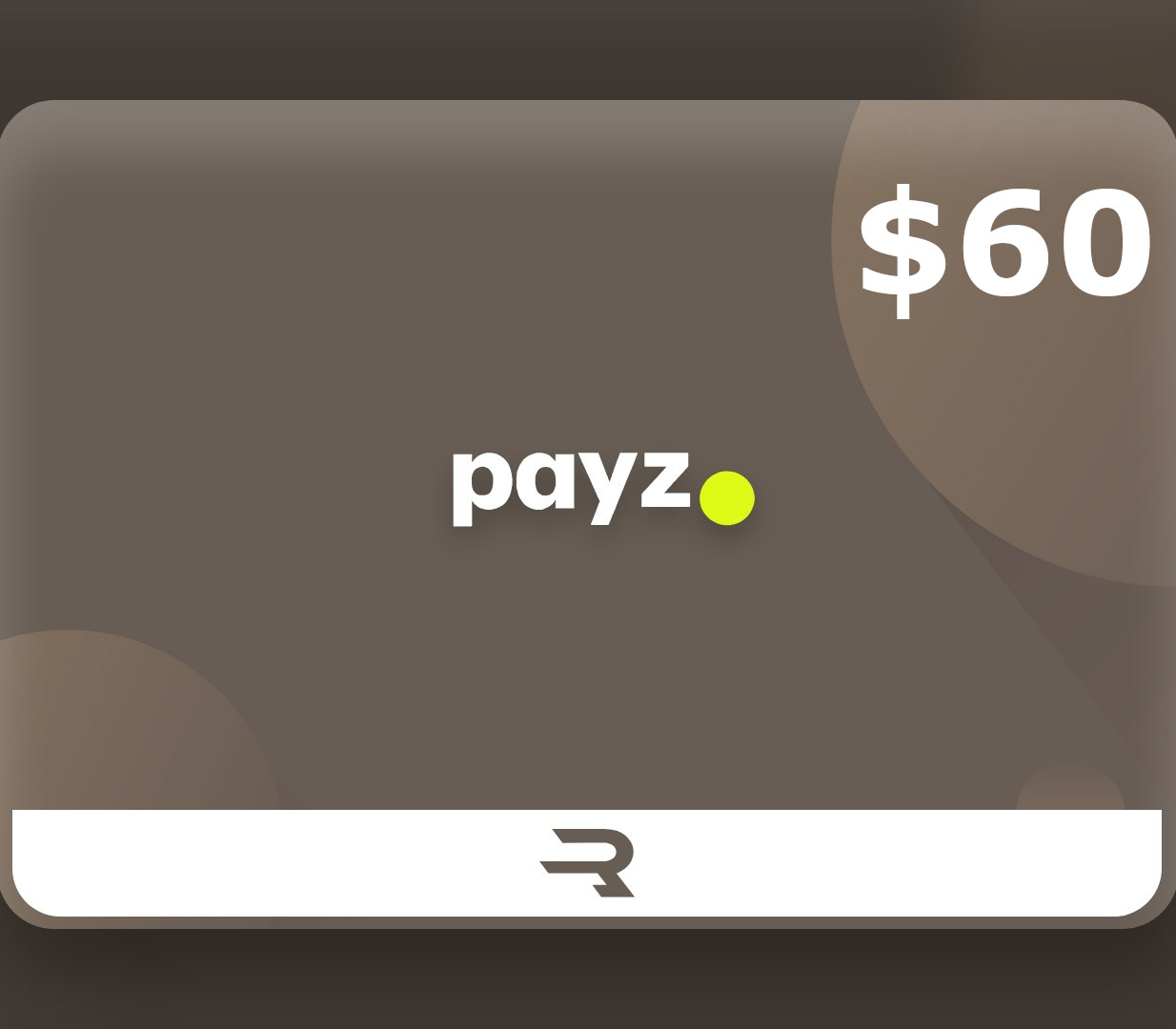 

Rewarble Payz $60 Gift Card