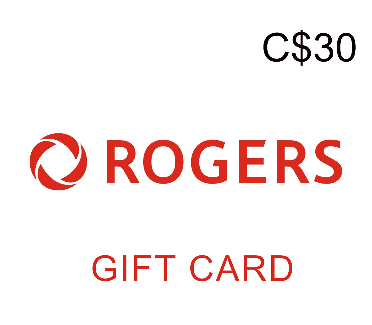 

Rogers PIN C$30 Gift Card CA