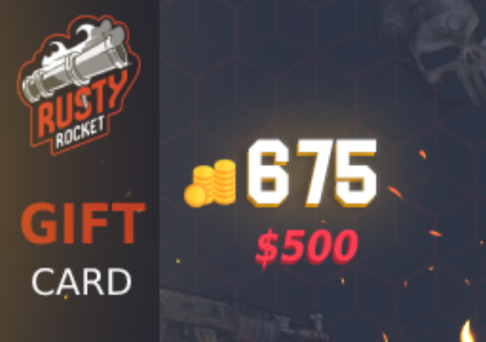 

Rusty Rocket 500$ Coin Gift Card