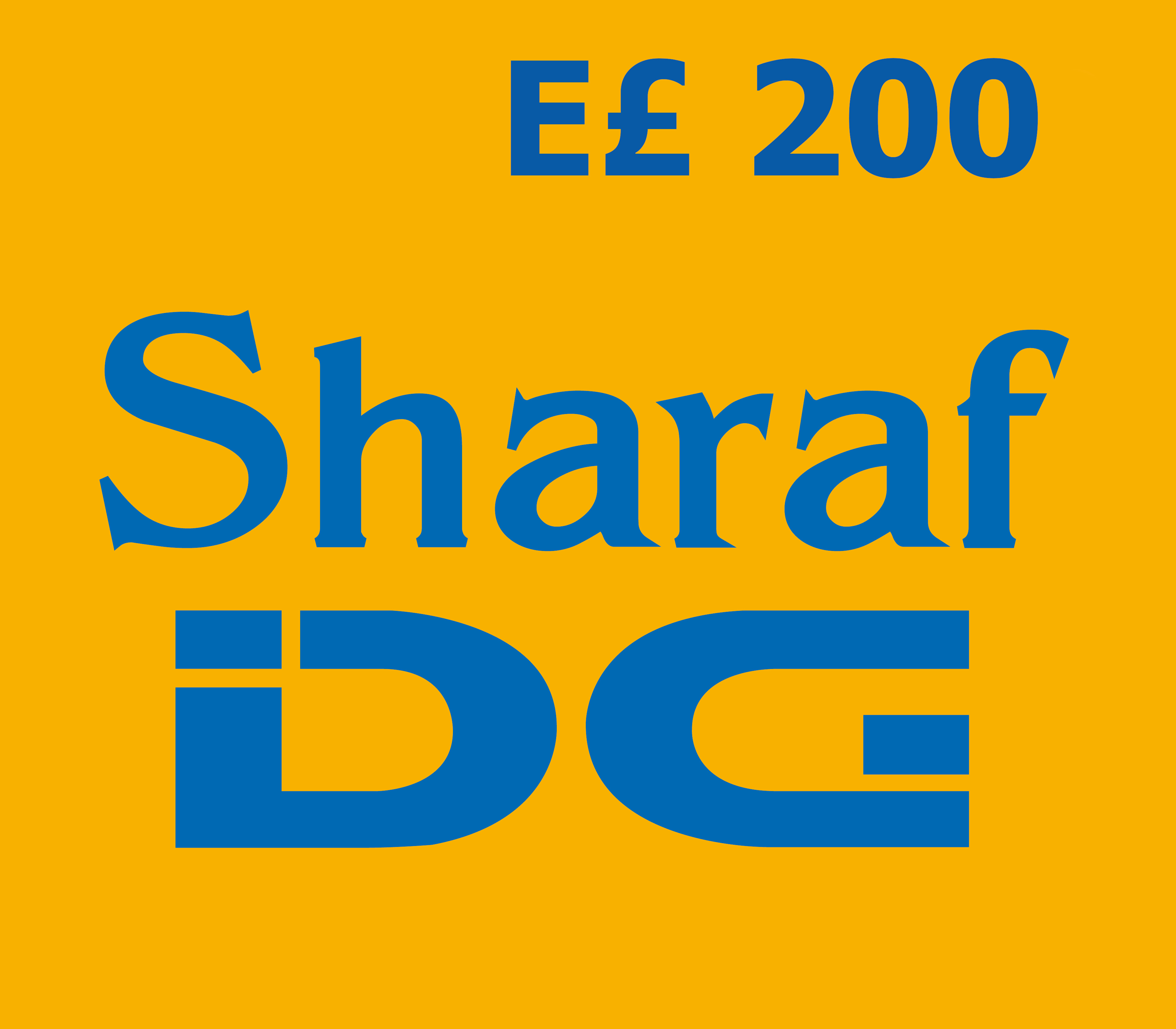 

SHARAF DG E£200 Gift Card EG