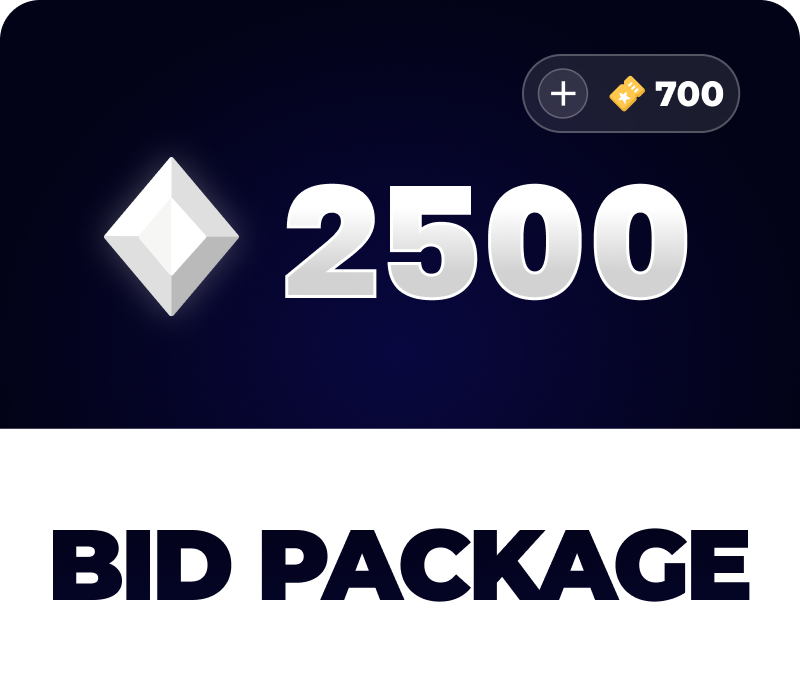 

SkinAuctions 2500 Bids + 700 Bonus Bids Package