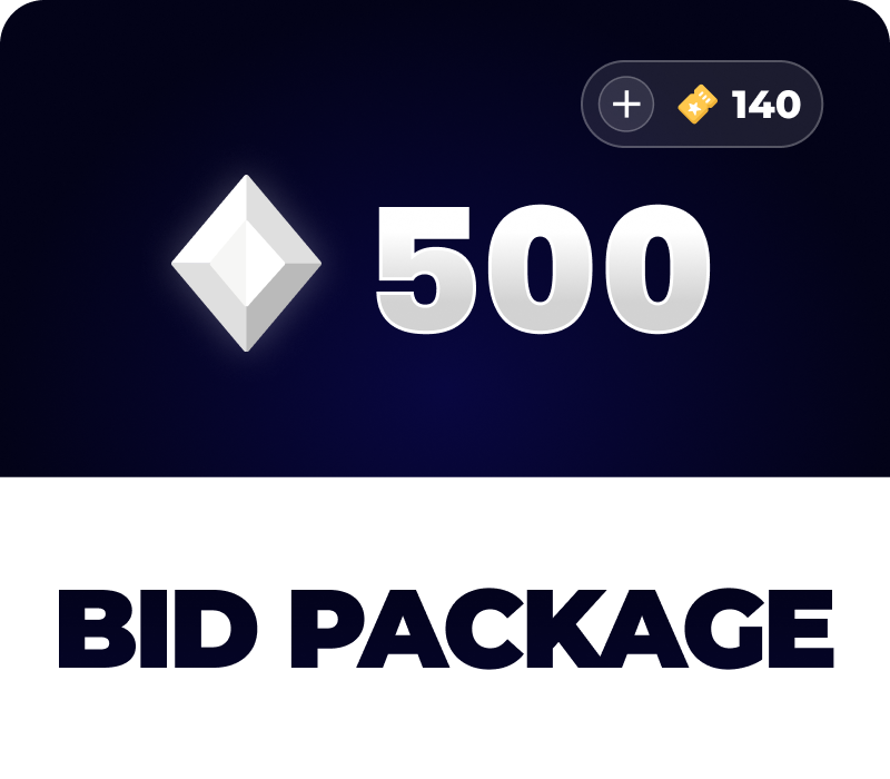 

SkinAuctions 500 Bids + 140 Bonus Bids Package