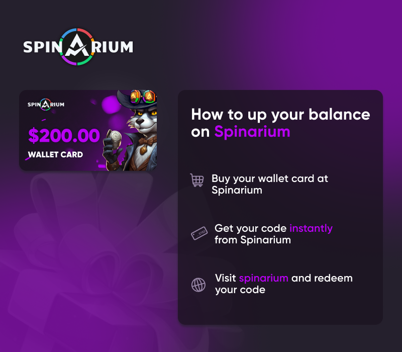 

Spinarium.com $200 Wallet Card Code