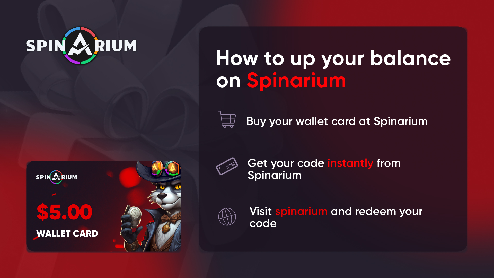 Spinarium.com $5 Wallet Card Code