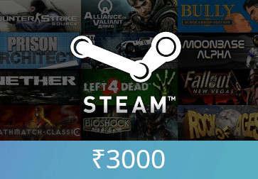 Steam Gift Card ₹3000 INR Activation Code