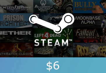 Steam Gift Card $6 Global Activation Code