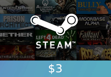 Steam Wallet Card $3 US Activation Code