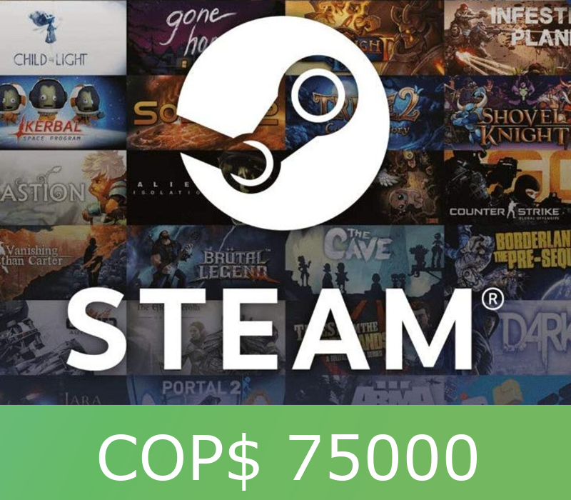 

Steam Gift Card $75000 COP Global Activation Code