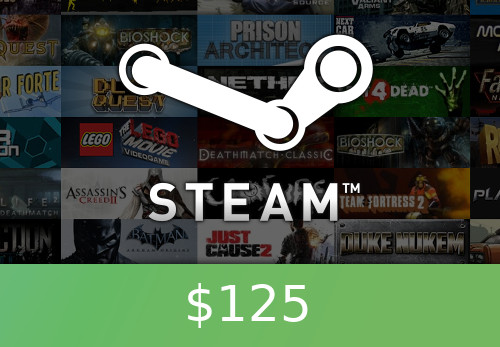 Steam Gift Card $125 - For USD Currency Accounts Global Activation Code