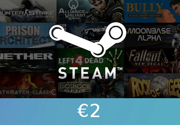 Steam Gift Card €2 Global Activation Code