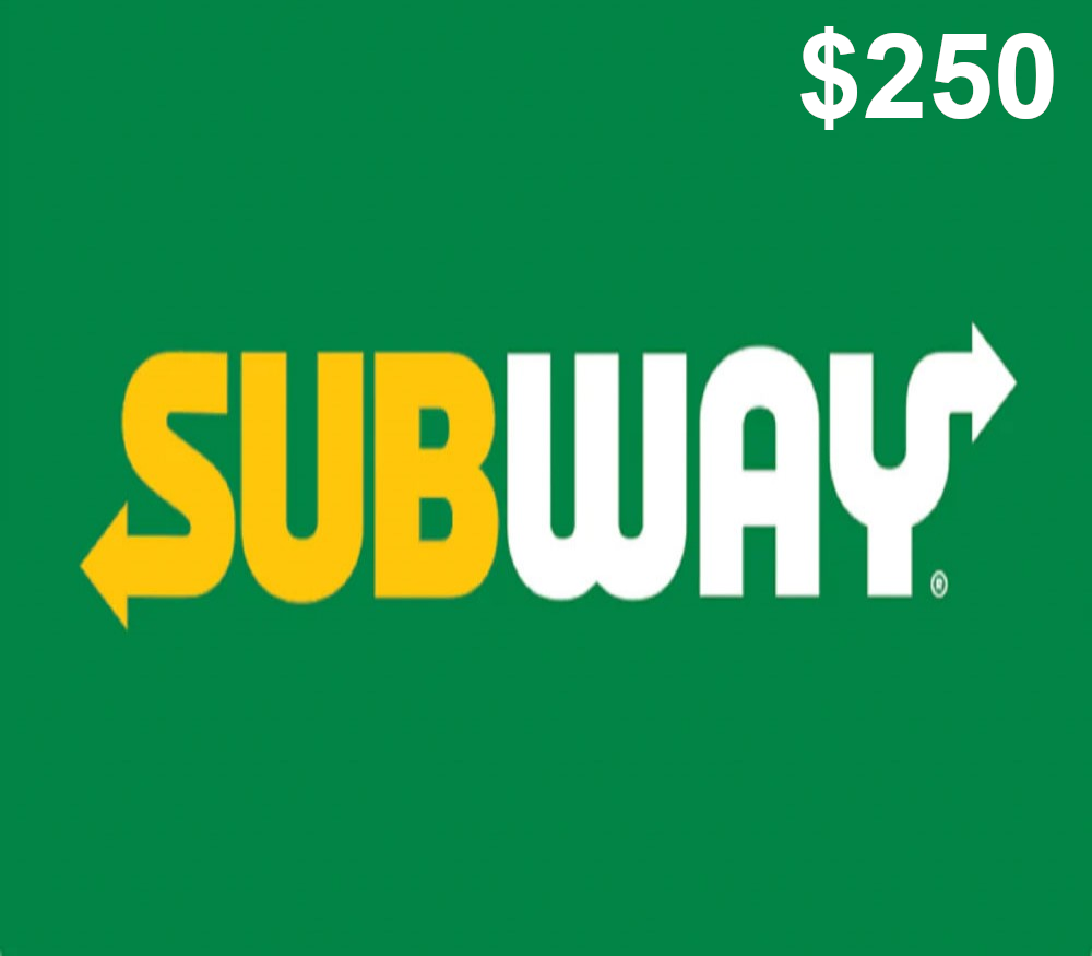 Subway $250 Gift Card US