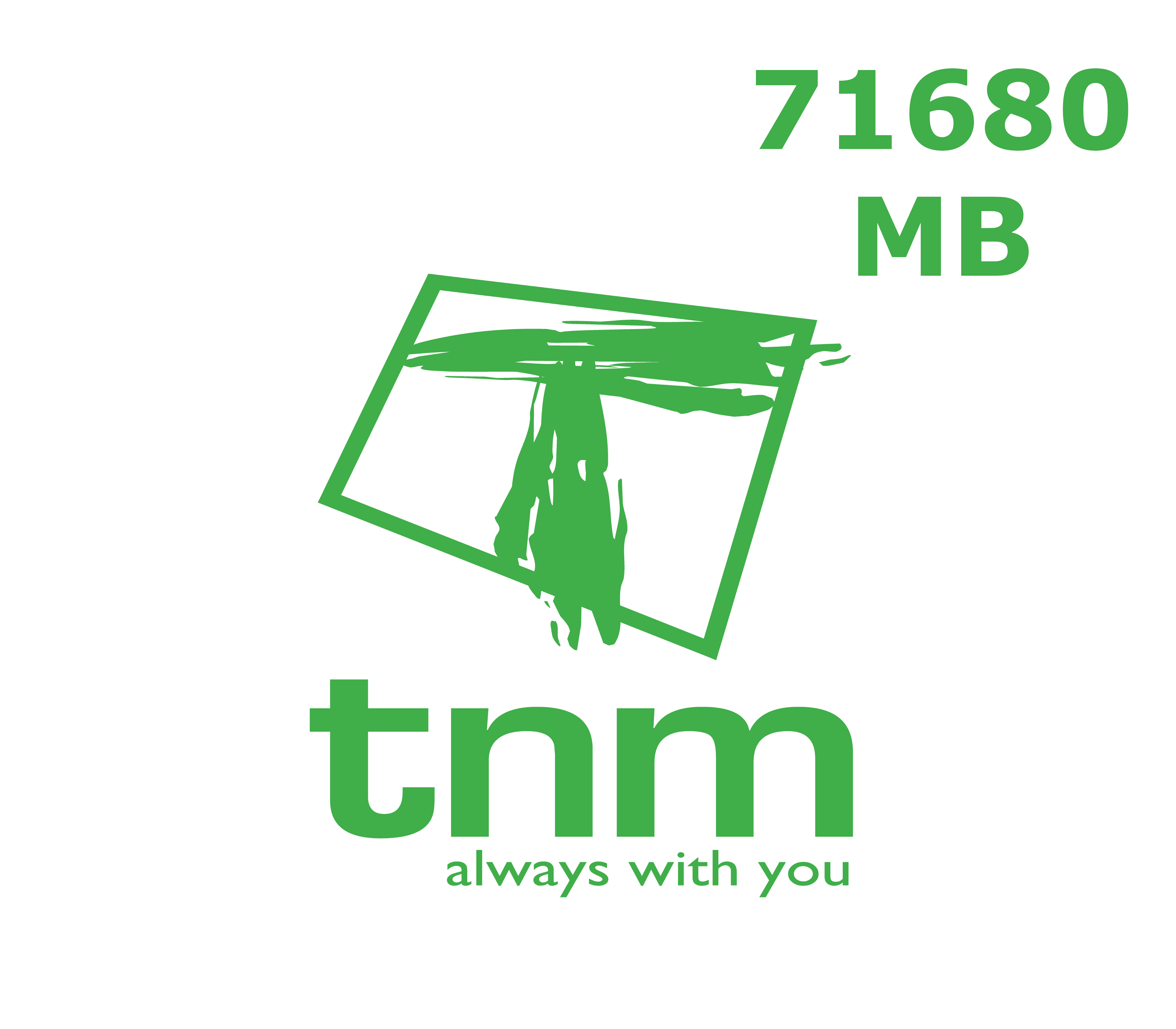 

TNM 71680 MB Data Mobile Top-up MW