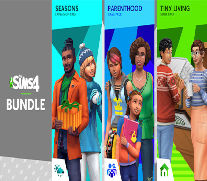 The Sims 4 Starter Bundle - Seasons, Parenthood, Tiny Living Stuff DLC Origin