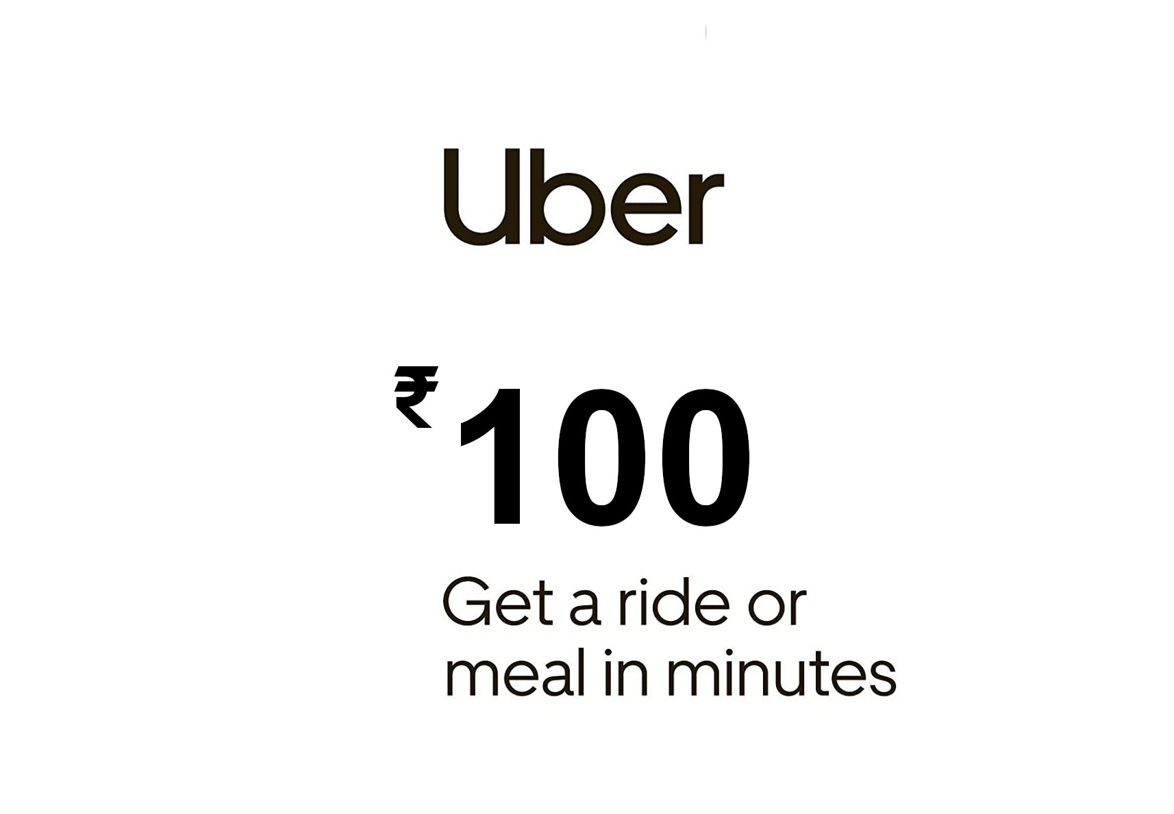 Uber ₹100 INR Gift Card