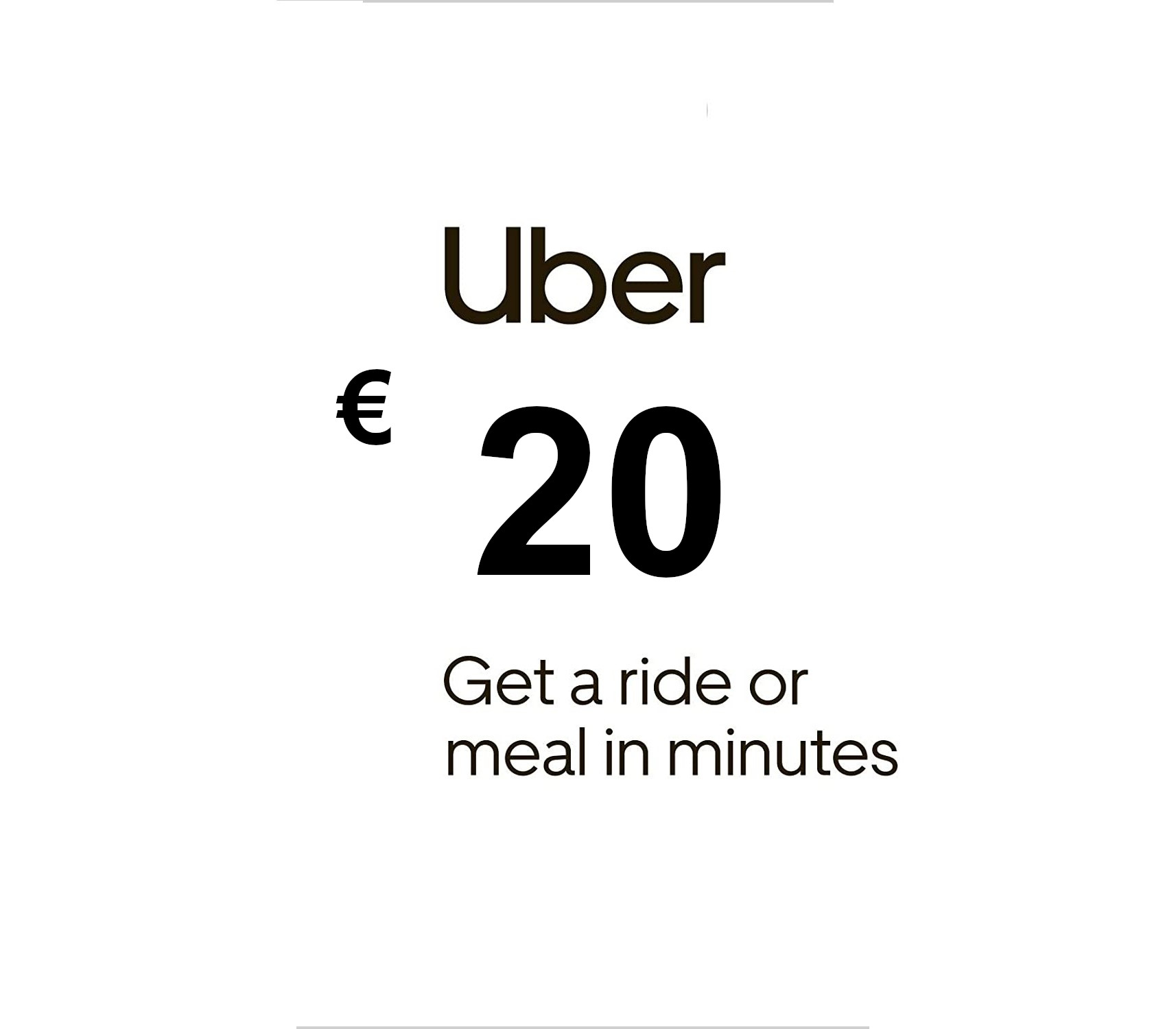 

Uber €20 EU Gift Card