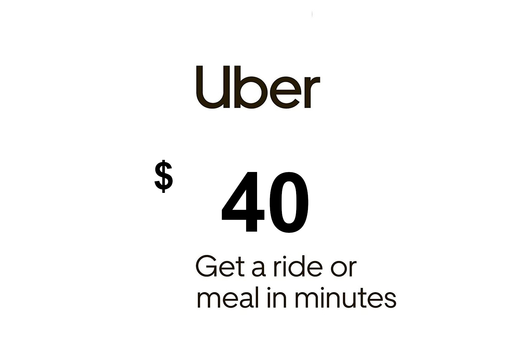 Uber $40 US Gift Card