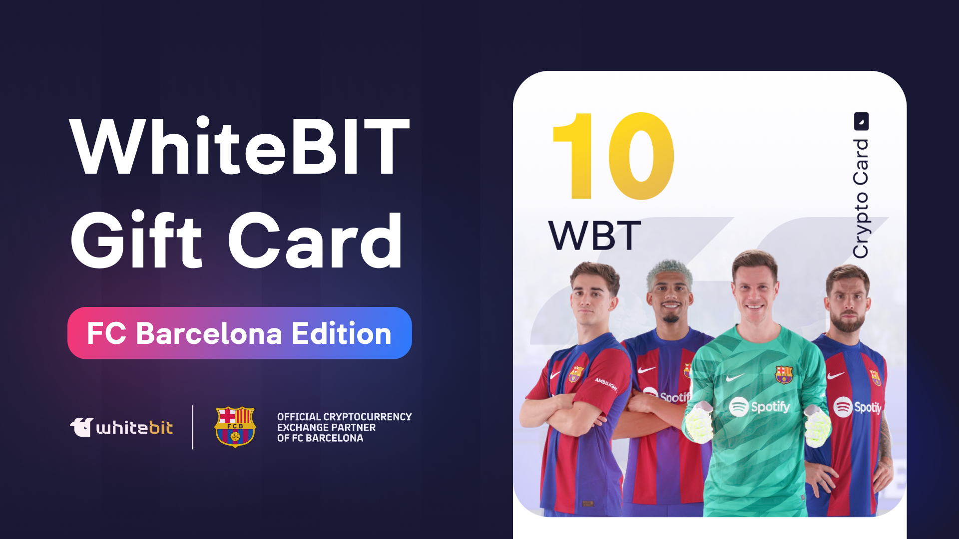 WhiteBIT - FC Barcelona Edition - 10 WBT Gift Card