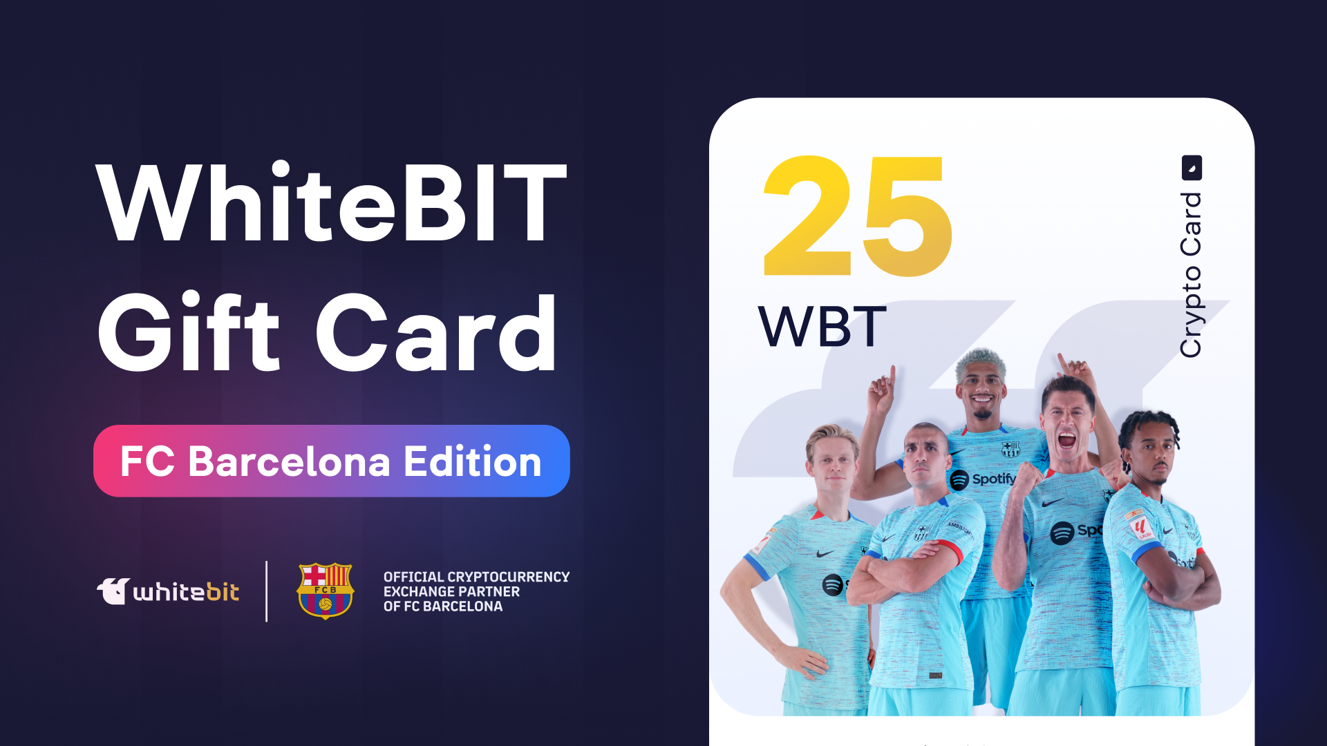 WhiteBIT - FC Barcelona Edition - 25 WBT Gift Card