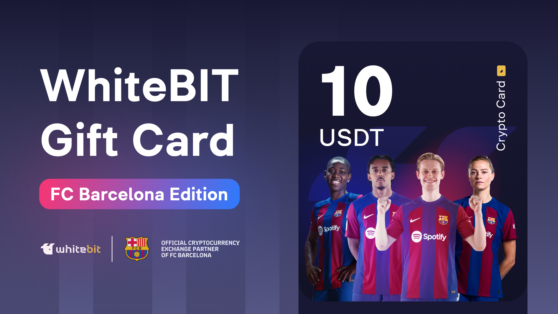 WhiteBIT - FC Barcelona Edition - 10 USDT Gift Card