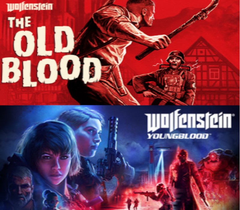 Wolfenstein: Old Blood + Wolfenstein: Youngblood EU PS4 CD Key