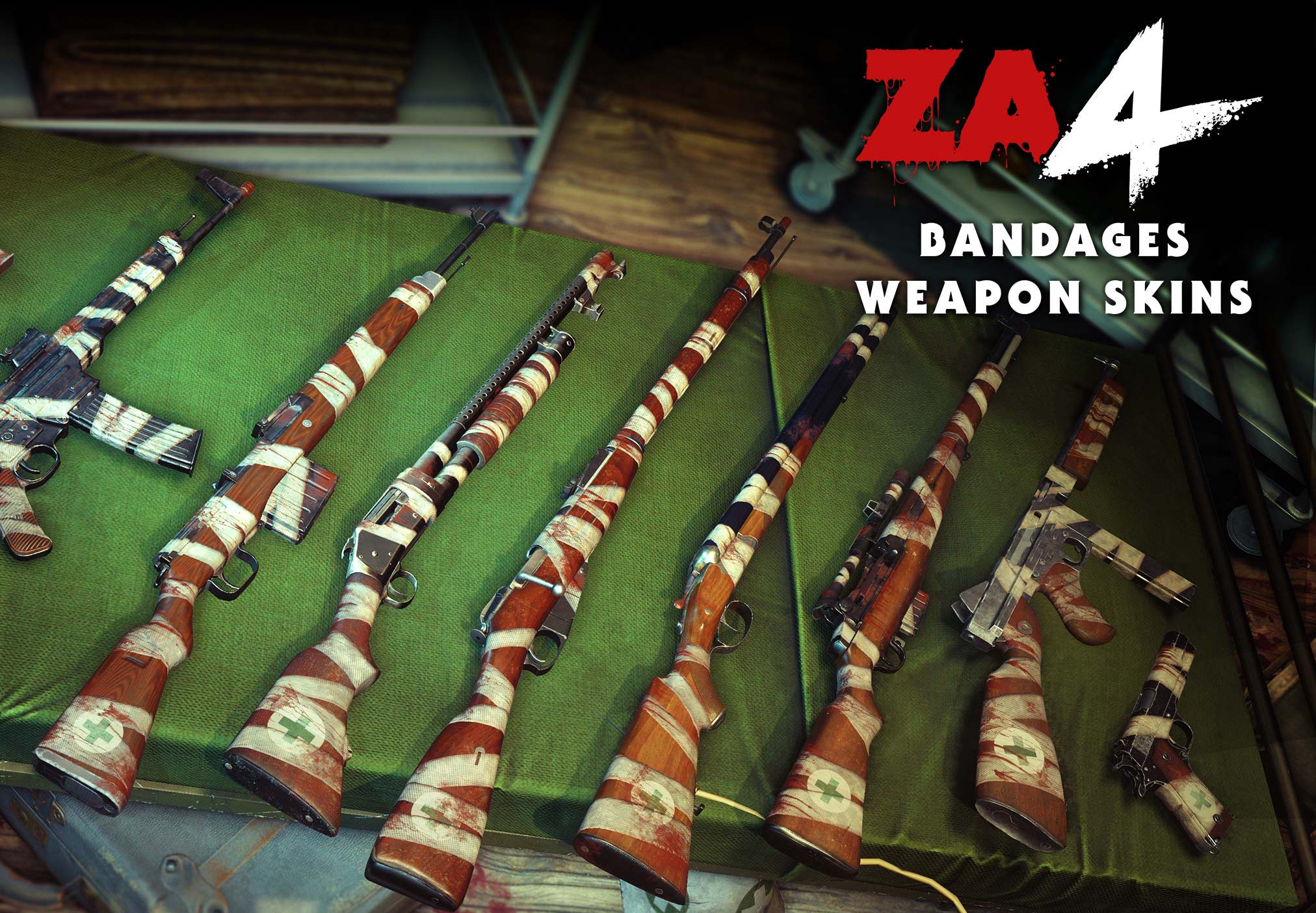Zombie Army 4: Dead War - Bandages Weapon Skins DLC PC Steam CD Key screenshot 1