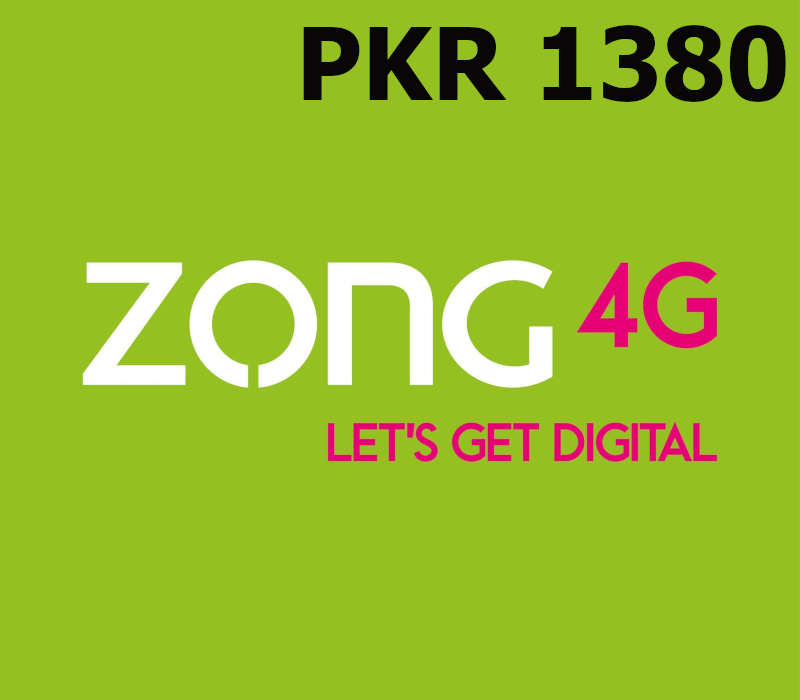 

Zong 1380 PKR Mobile Top-up PK