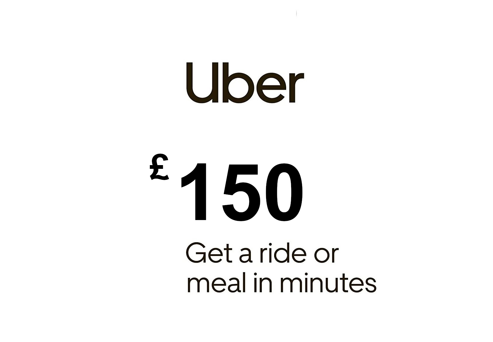 Uber £150 UK Gift Card