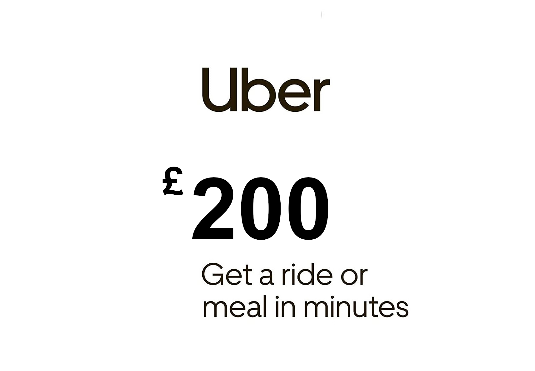 Uber £200 UK Gift Card